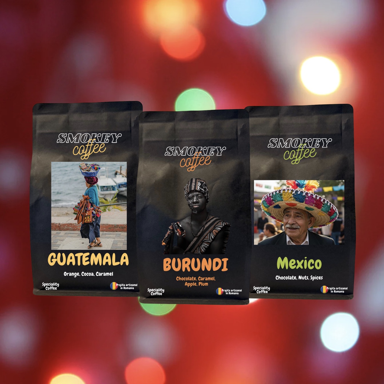 🎄Combo de Crăciun – 3 Cafele Premium din Burundi, Guatemala & Mexico