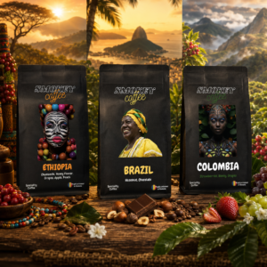 Smokey Combo - 3 Cafele Premium: Etiopia, Brazilia & Columbia
