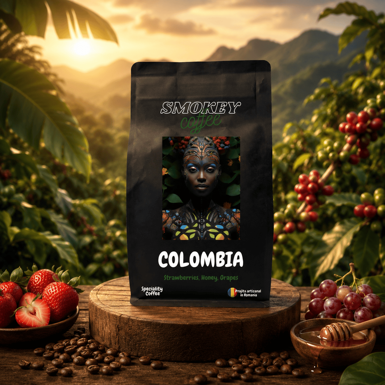 Cafea Columbia Smokey Coffee